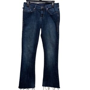 Rock Republic KASANDRA Dark Wash Studded Bootcut Jeans Women's Size 6 Western